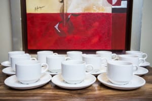 Functions Room coffee cups | Hotel in Barrow in Furness