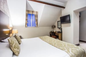 Hotel Room Bed & TV | Hotel in Barrow in Furness